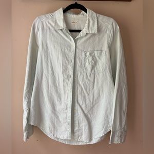 Baby blue Hollister button down shirt